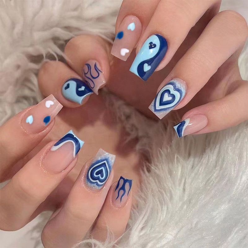 Blue Armor Nails