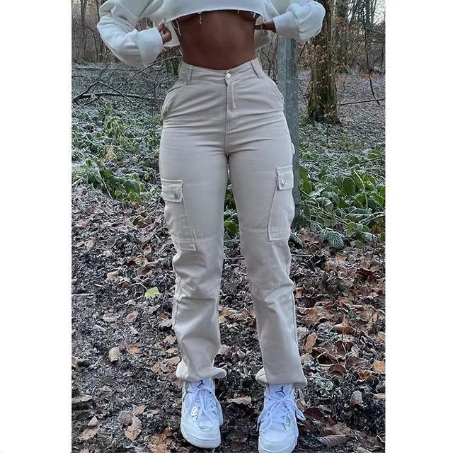 New Hip Pants High Waist Multi-pocket