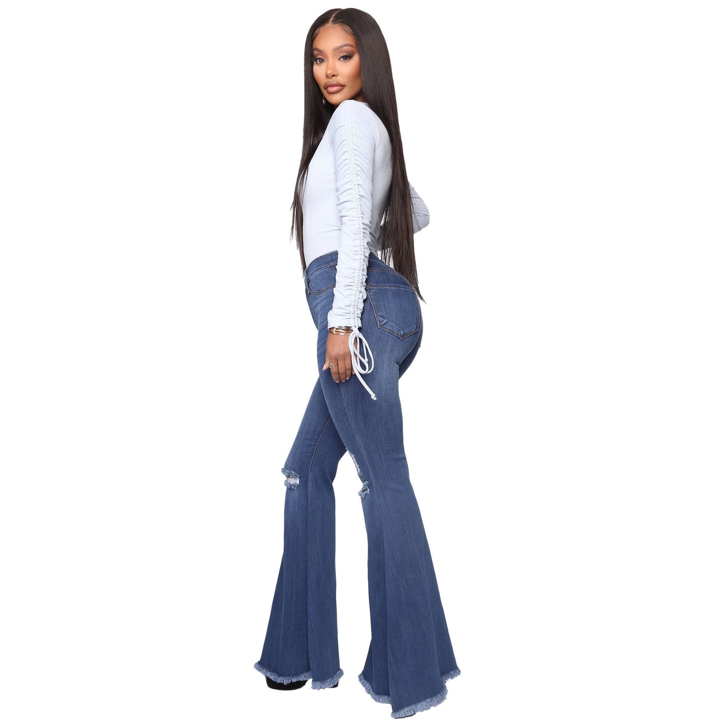 Denim Flared Pants