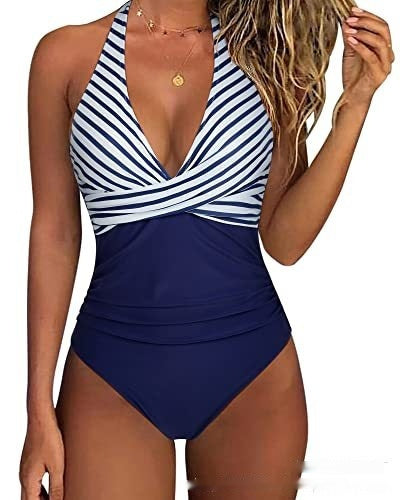 One-piece Halter Push-up Swimsuit