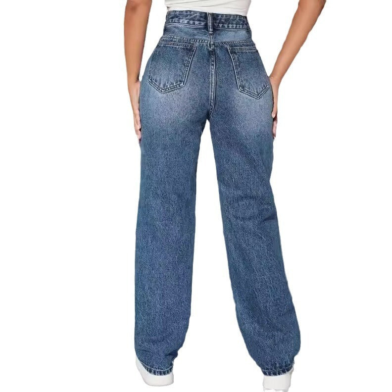 Ripped Trendy Jeans Straight