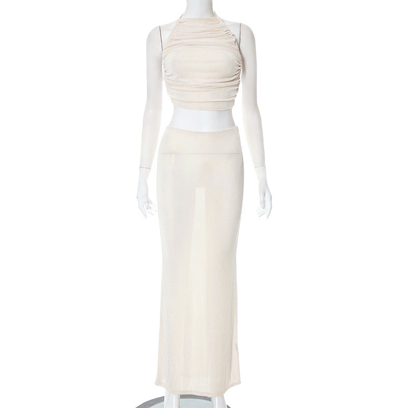 Solid Color Casual Sleeveless Strap Vest