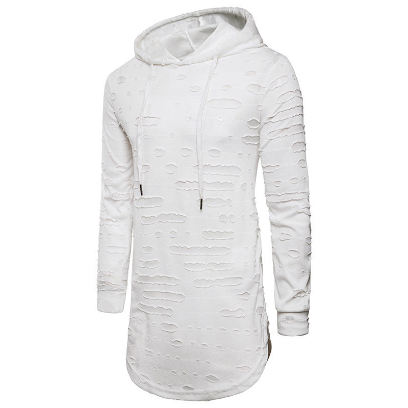 Versatile Mid-length Hooded Long-sleeved