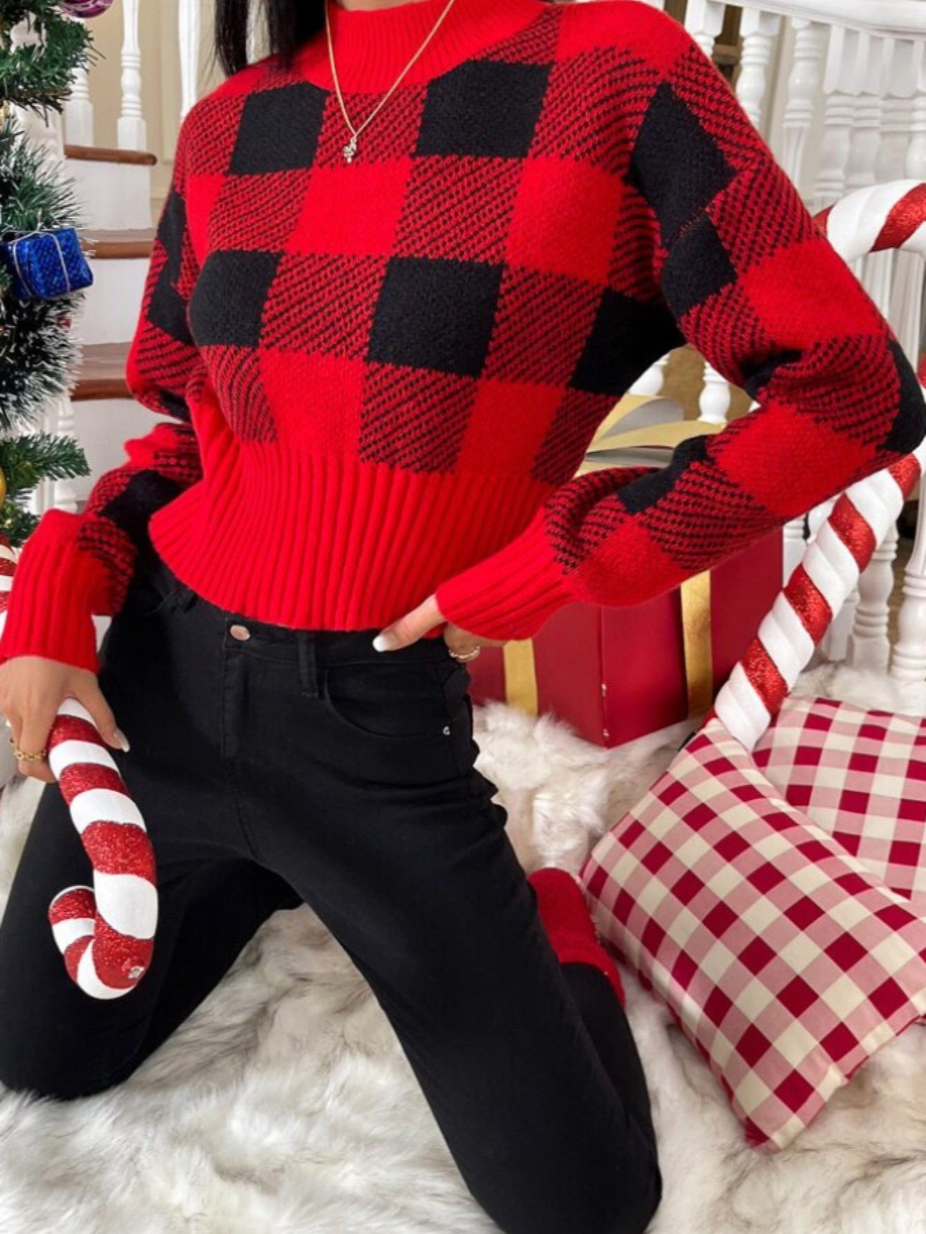 Plaid Fashion Sweater