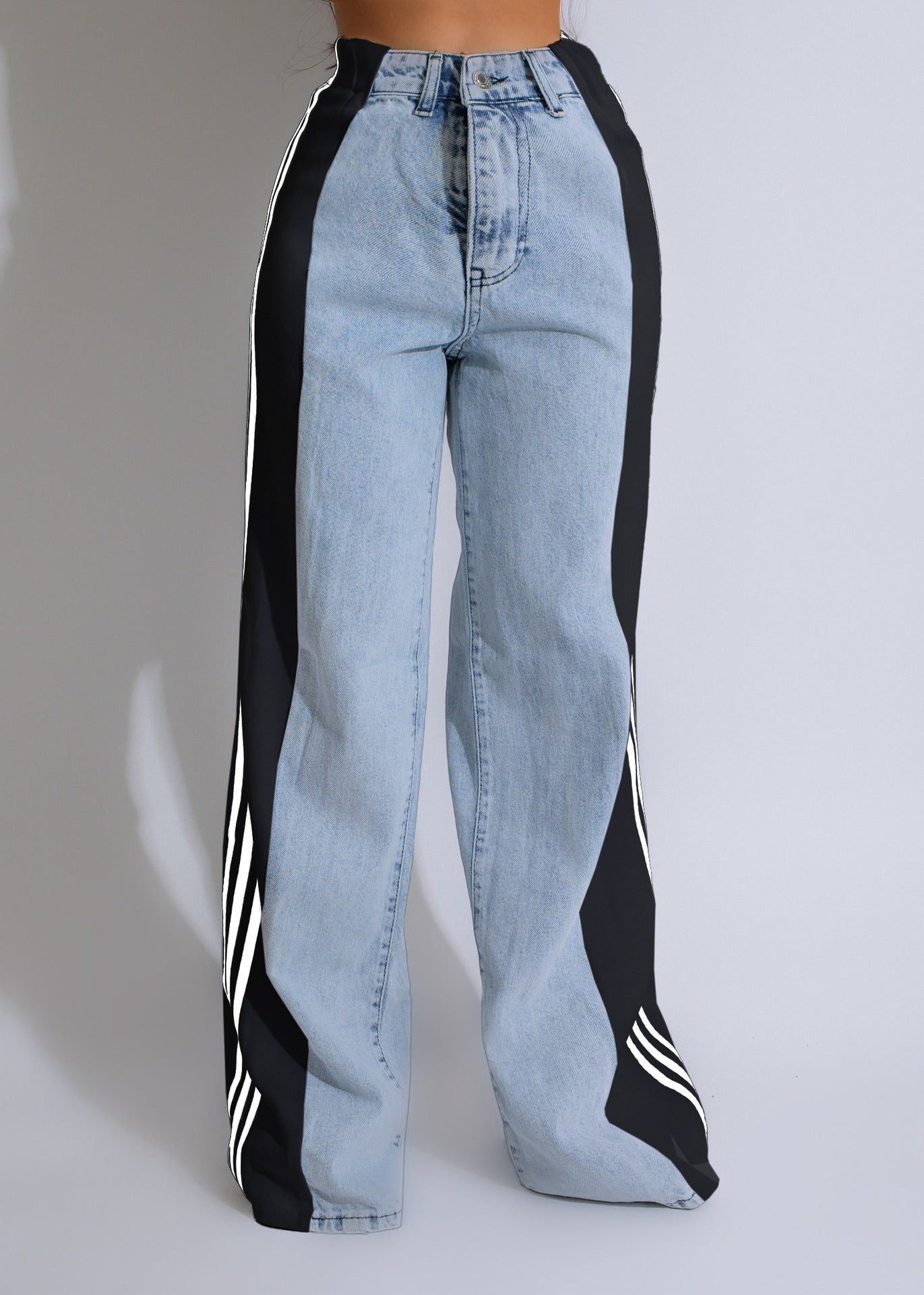"Pin Striped" denim jeans