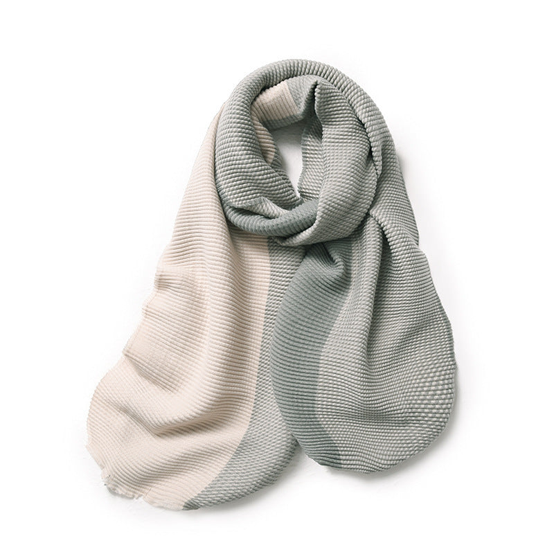 Mixed-color Scarf Double-sided