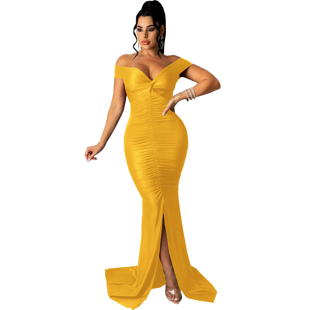 V-neck Tight Dress