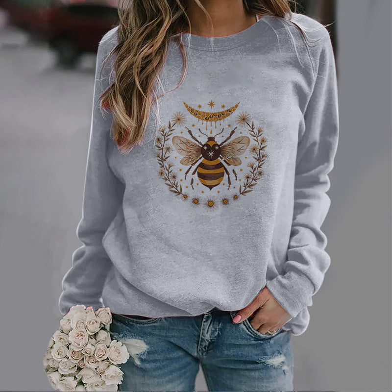 Moon Bee Trendy Round Neck Sweater