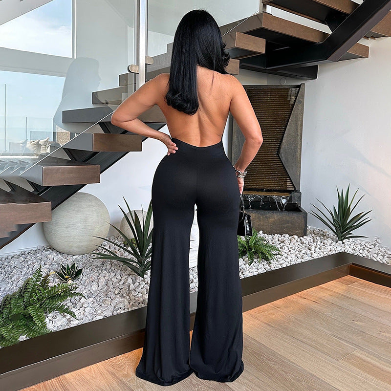 Multicolor Wave Deep V Bare Back