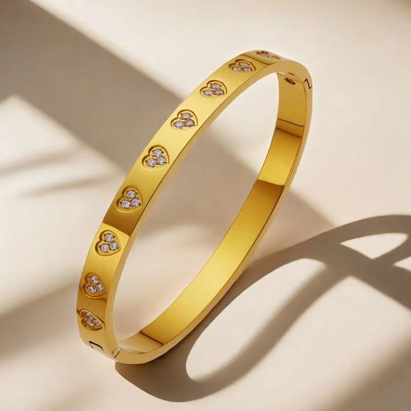 Romantic Heart Titanium Steel Bracelet