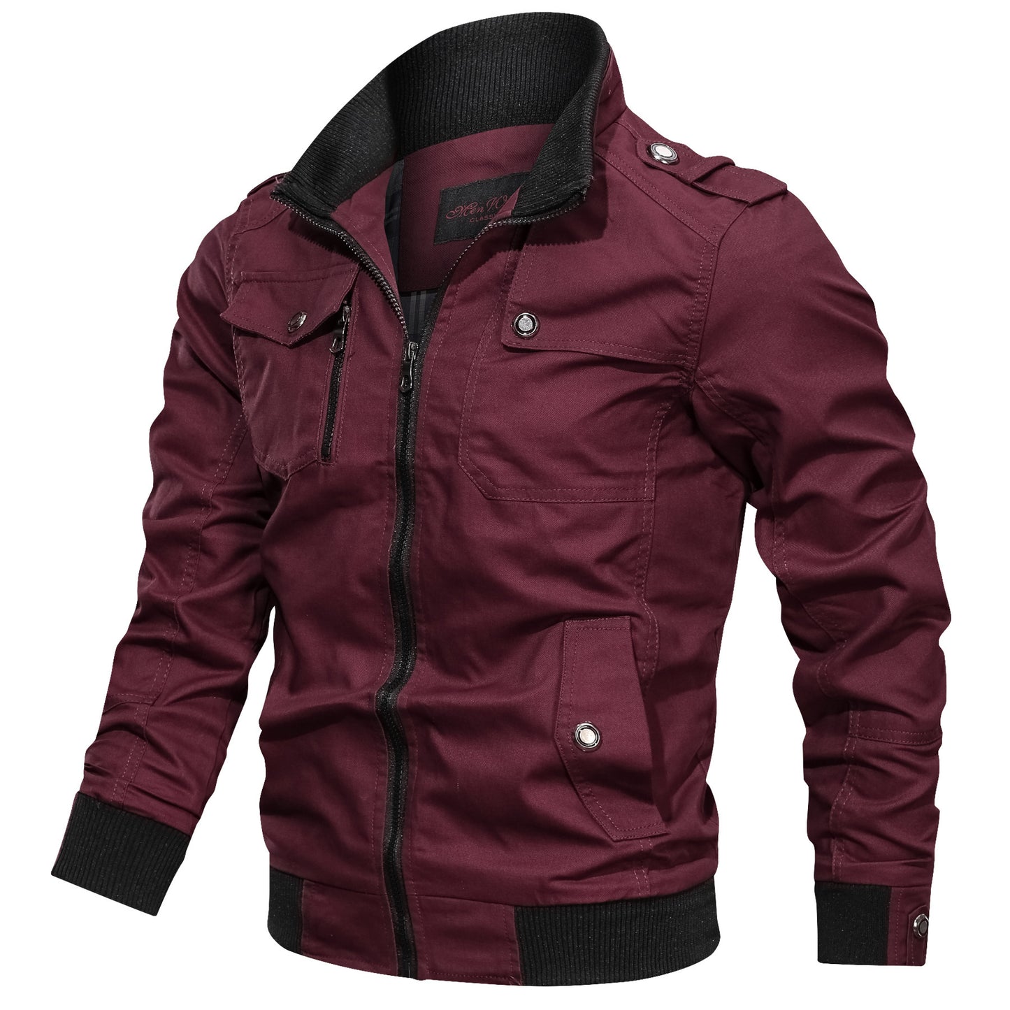 Solid Collar Jacket