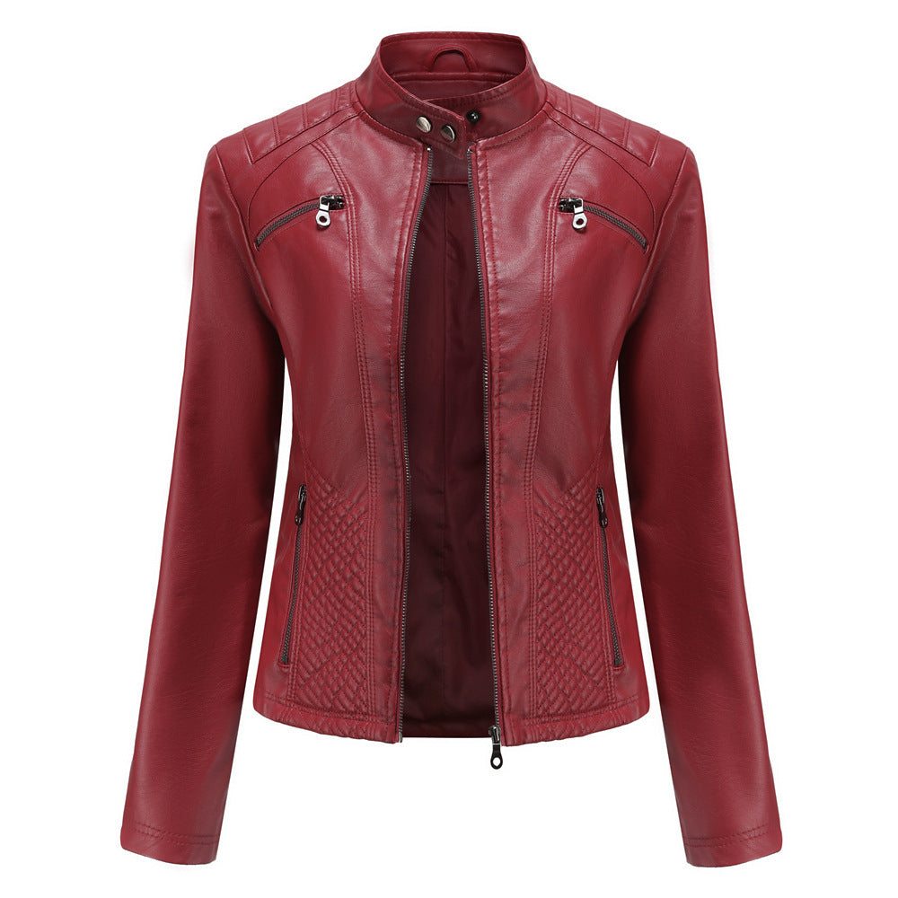 Leather Collar Jacket