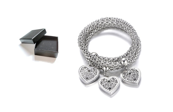 Diamond Love Pendant Bracelet
