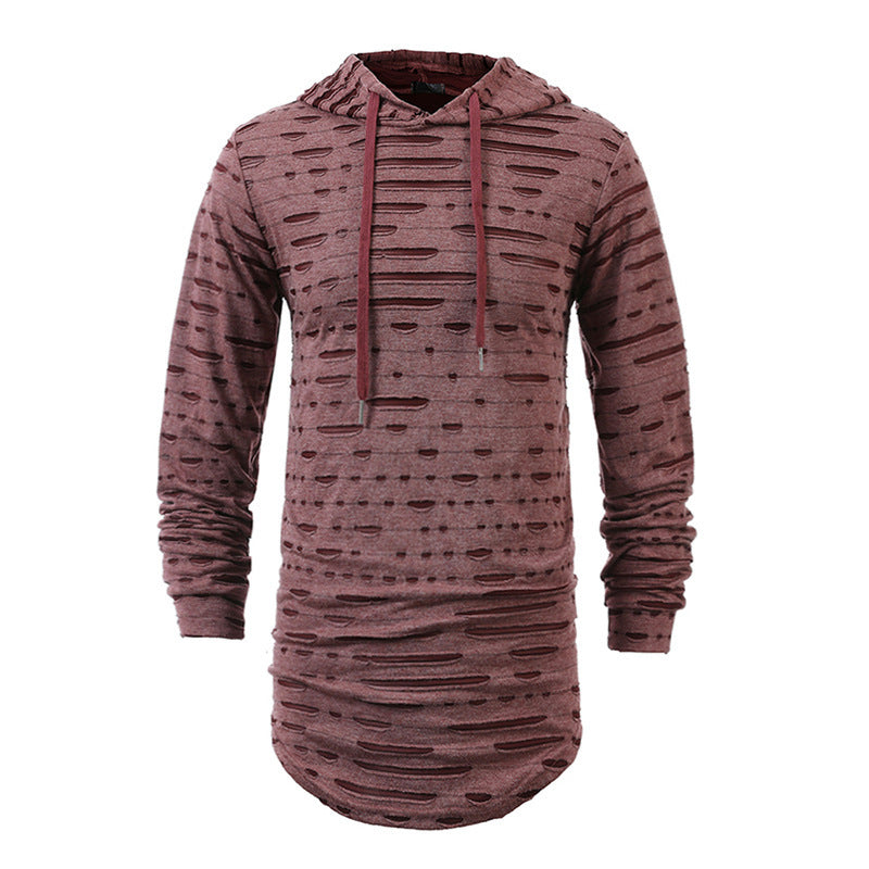 Versatile Mid-length Hooded Long-sleeved