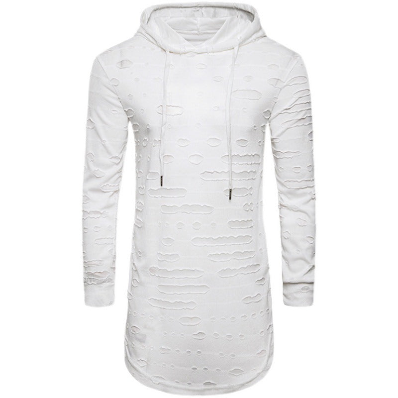Versatile Mid-length Hooded Long-sleeved