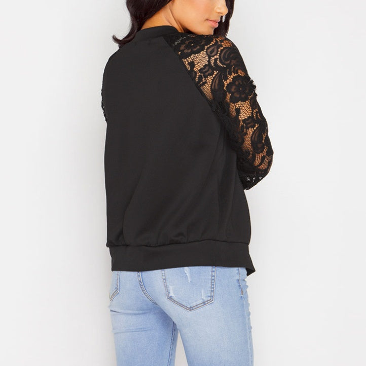 Lace Sleeve Outwear