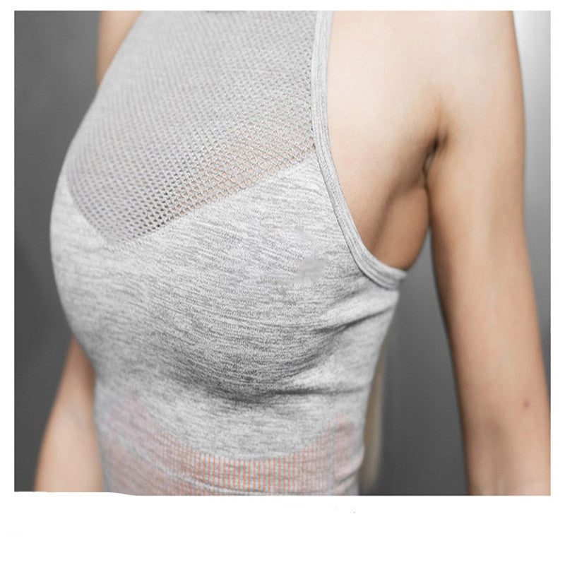 Seamless Vertical Cutout Sports Bra