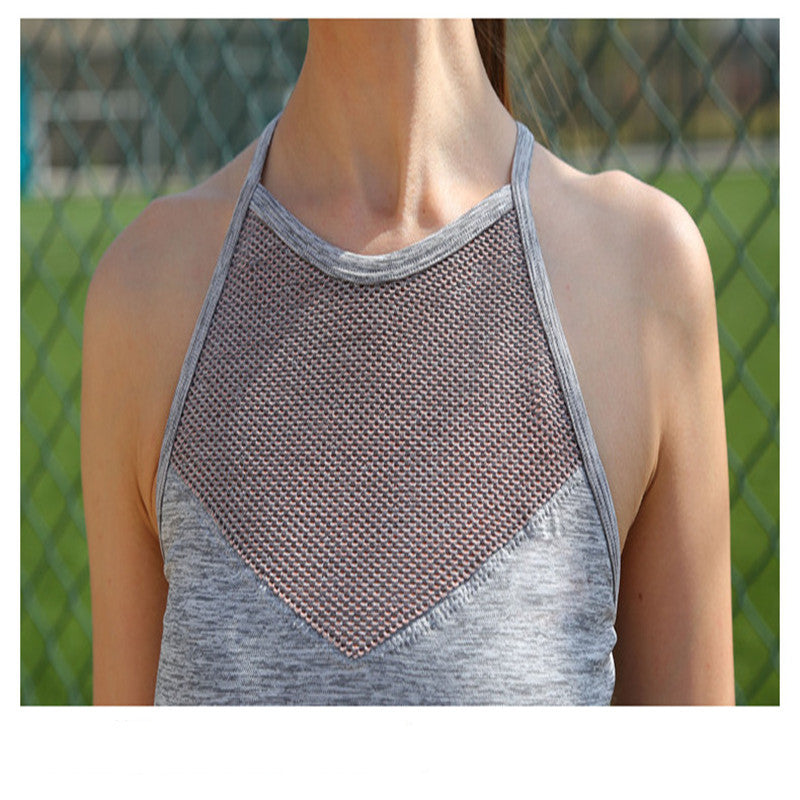 Seamless Vertical Cutout Sports Bra