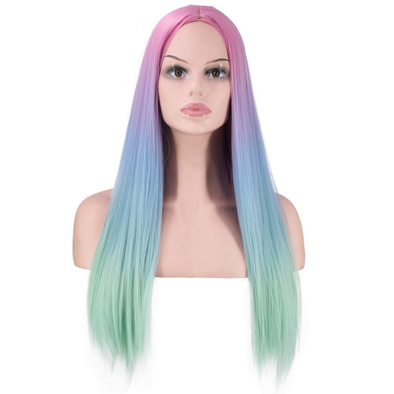 Mid-Section Dyed Wig