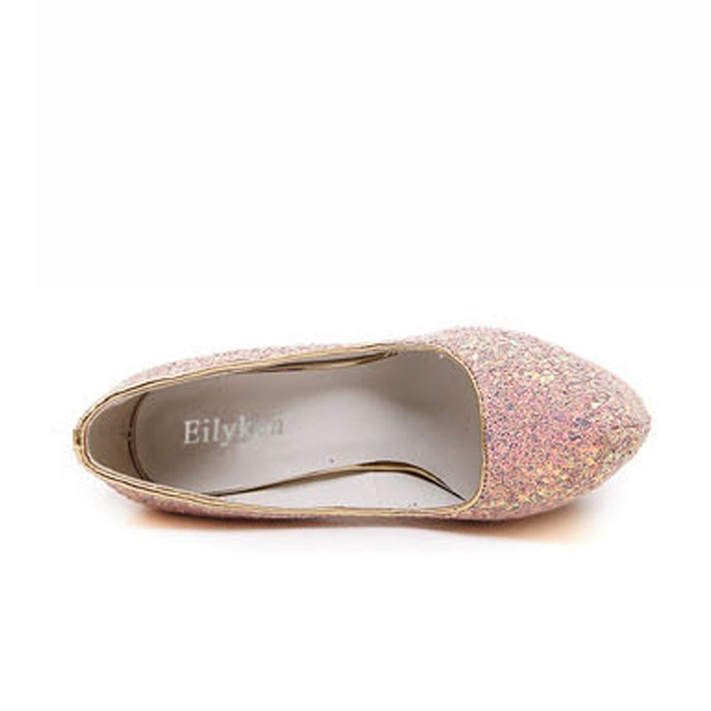 Stiletto Platform Sequined High Heels