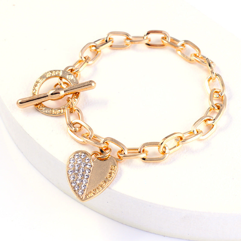 Diamond Heart Shaped Bracelet