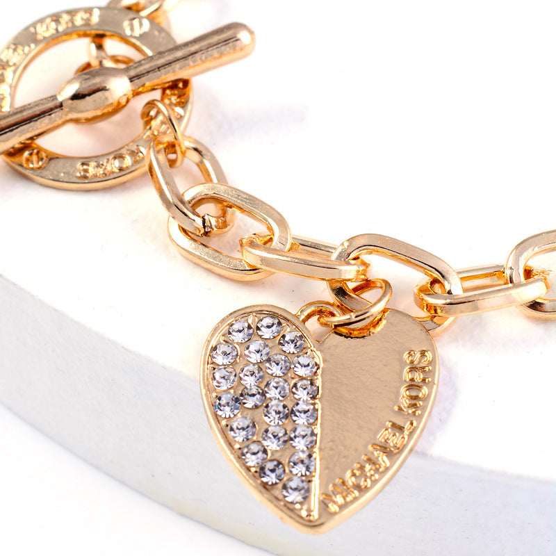 Diamond Heart Shaped Bracelet