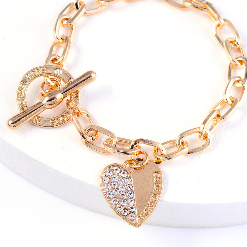 Diamond Heart Shaped Bracelet