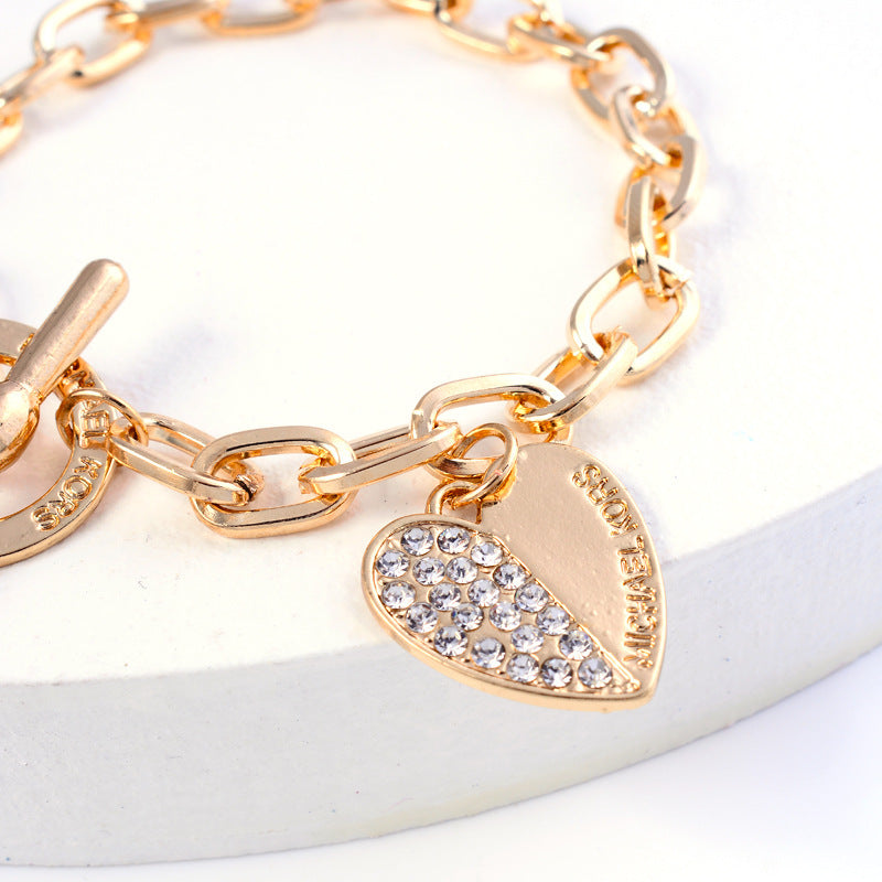 Diamond Heart Shaped Bracelet
