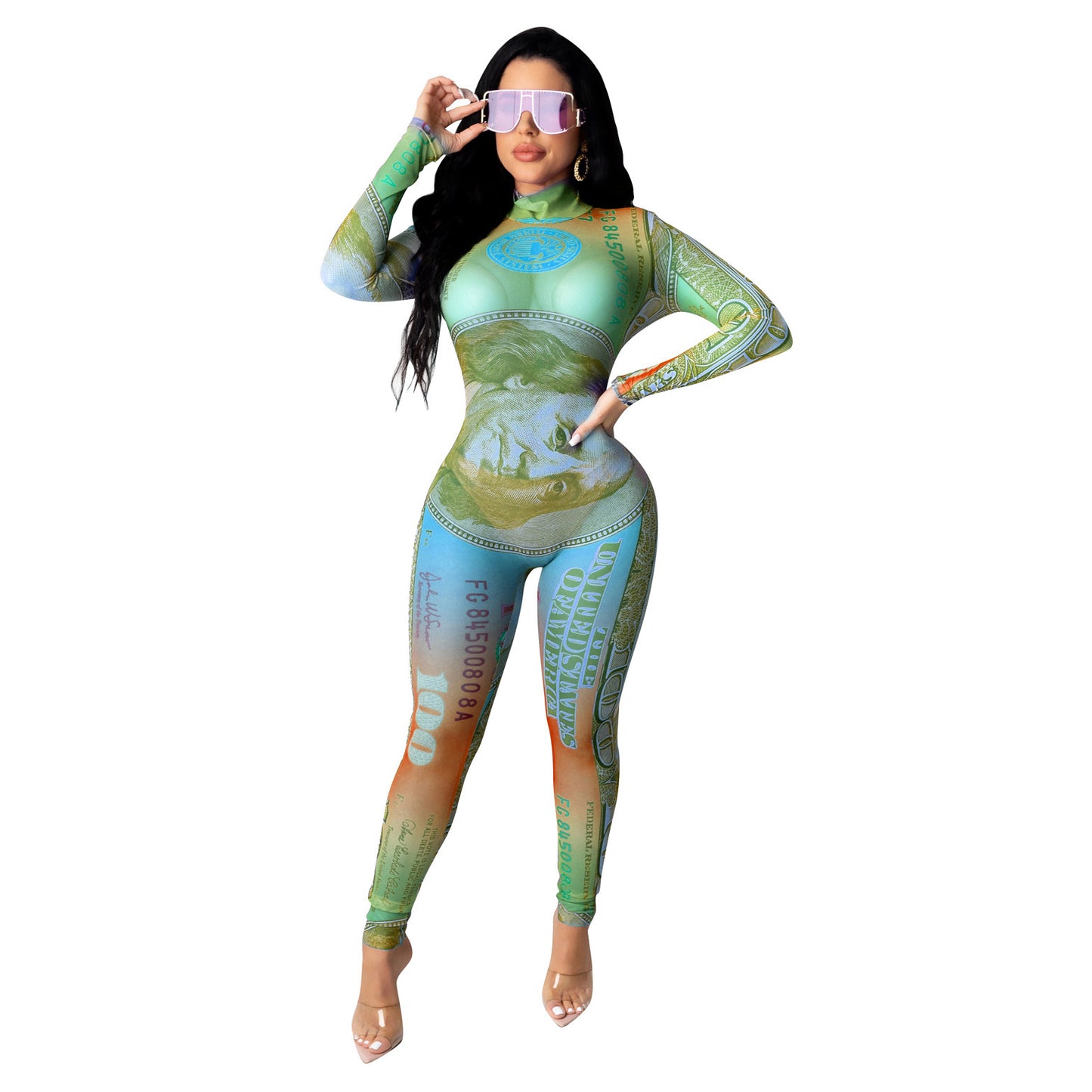 Dollar Long Sleeve Jumpsuit