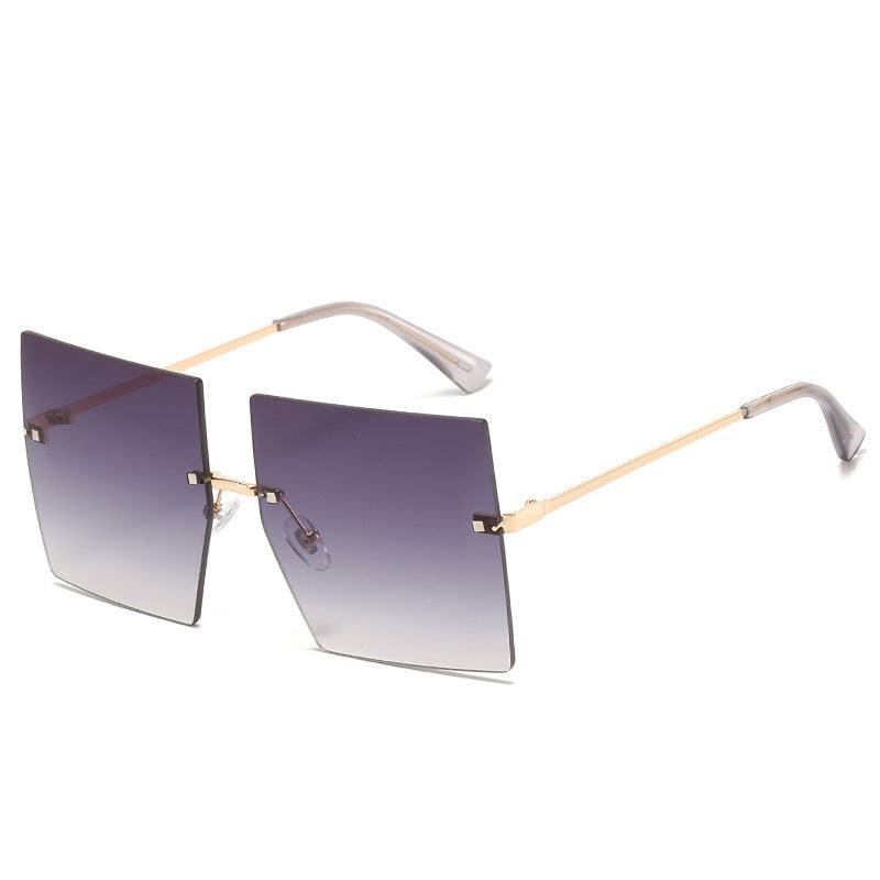 Square Frameless Metal Sunglasses