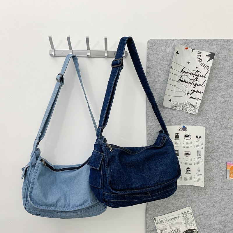 Washed Denim Retro Bag