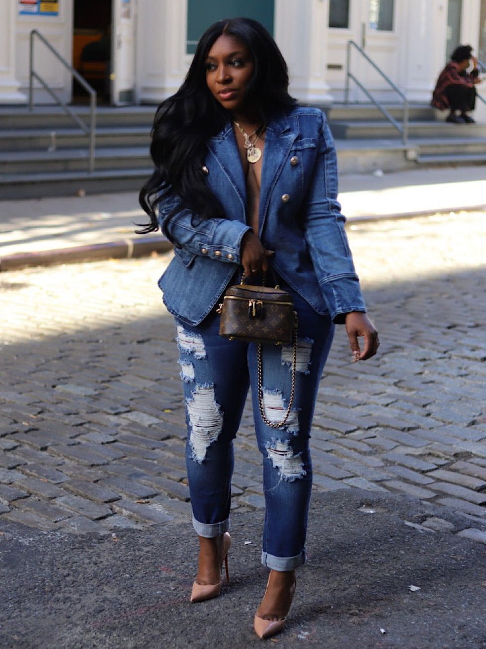 Double-breasted Denim Jacket