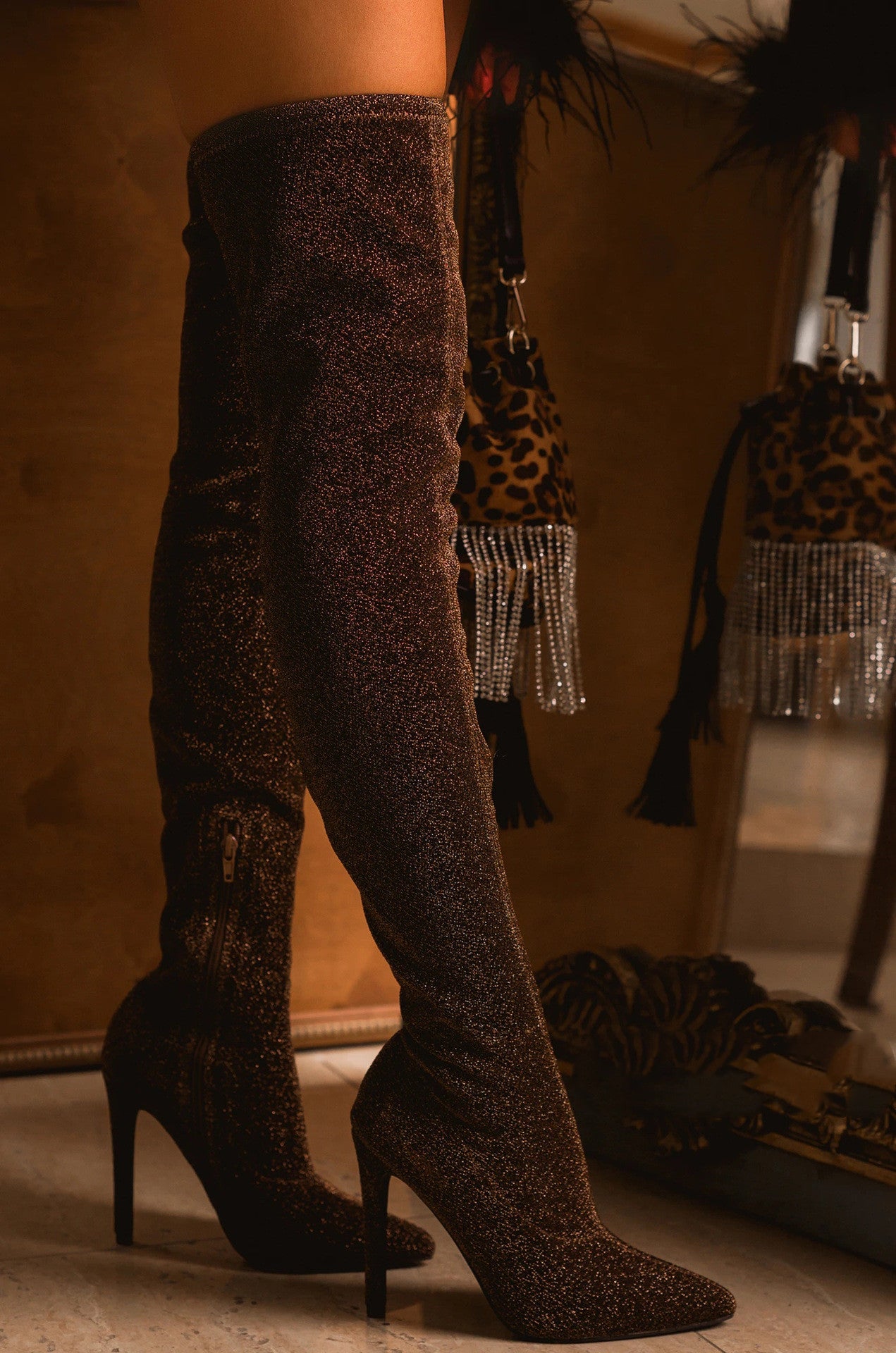 High Heel Zipper Boots