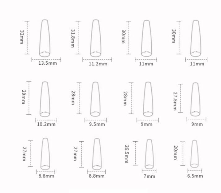 Long Diamond French Nails