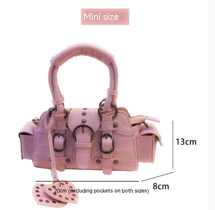 Square Rivet Hand-carrying Crossbody Bag