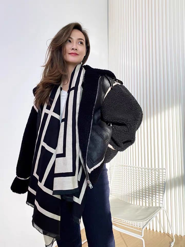 Scarf Outer Wear Warm Double-sided Long Shawl
