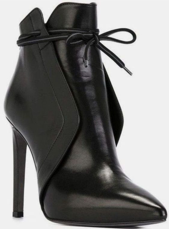 lace-up single boots