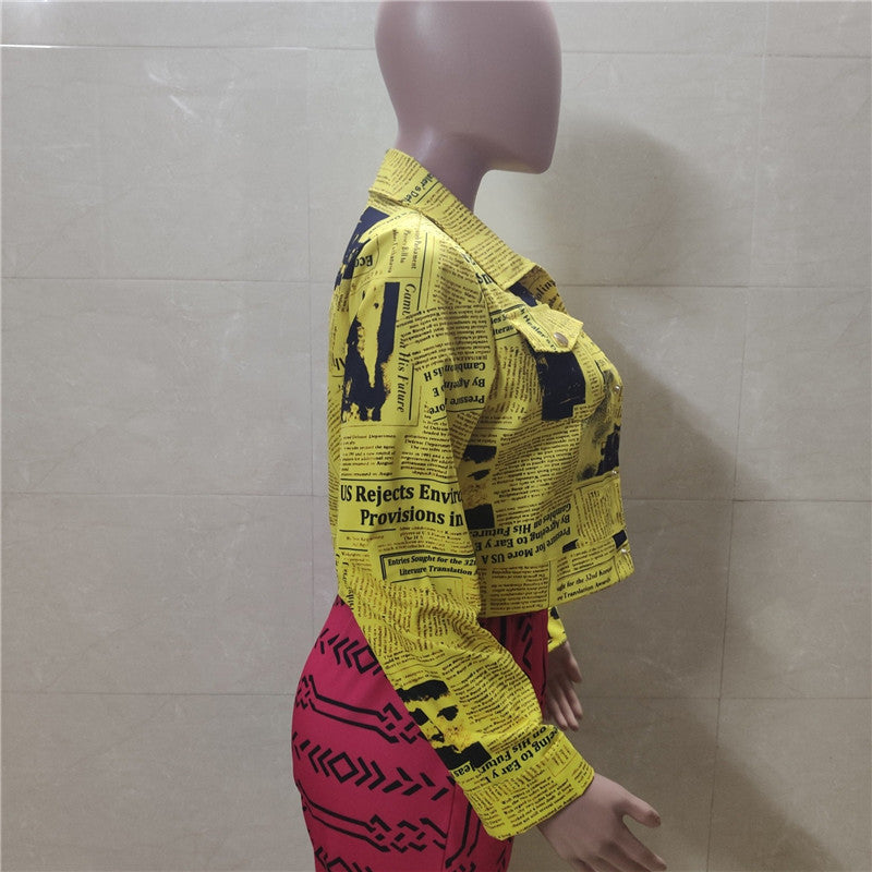 Newspaper Print Jacket
