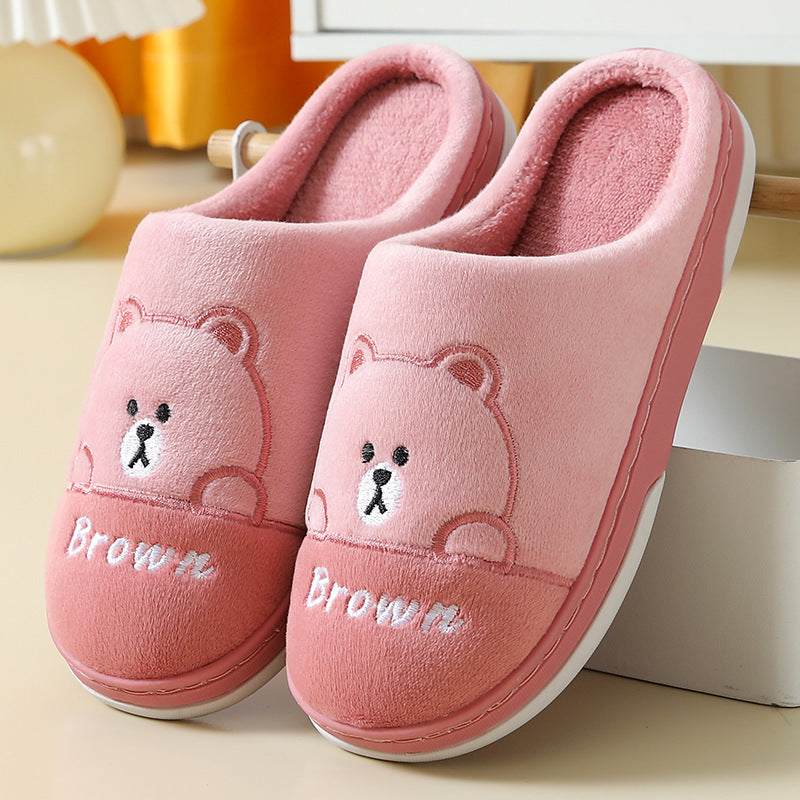 Bears Slippers Warm Winter House Shoes
