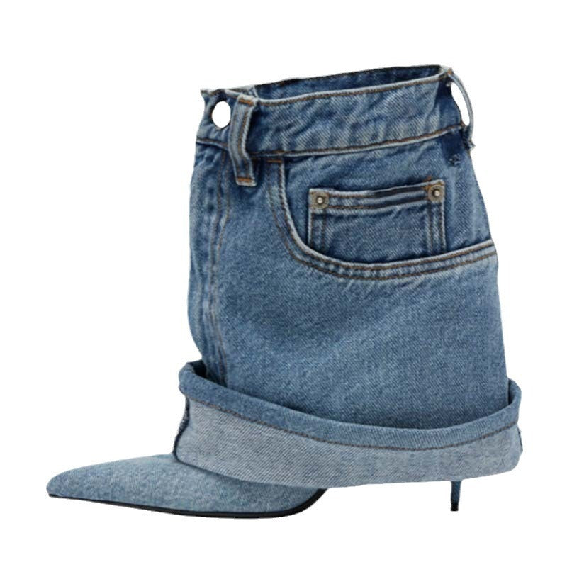Denim Ankle Boots