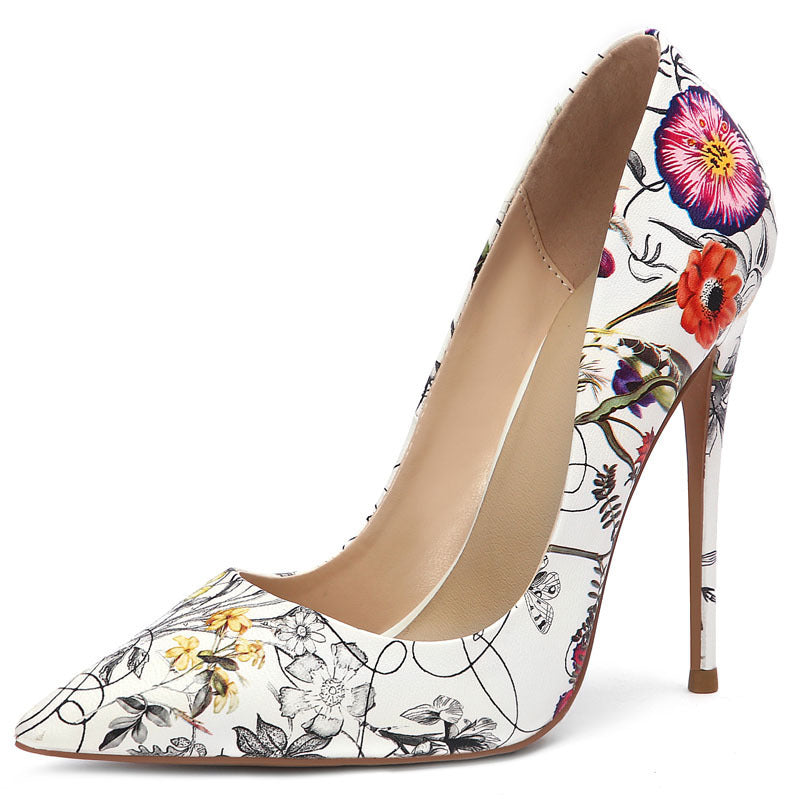 Ethnic Print Heels
