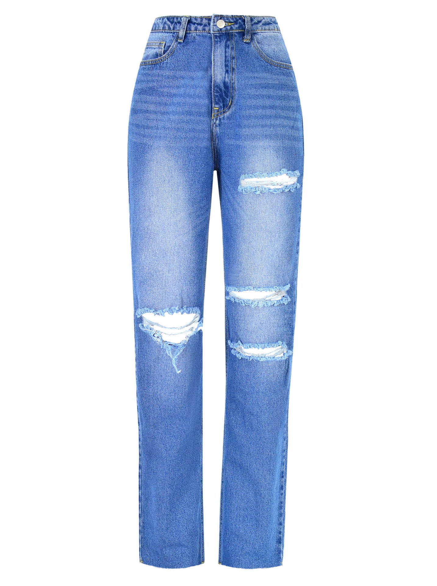 Straight Ripped Jeans