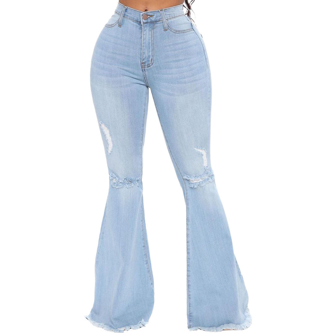 Denim Flared Pants