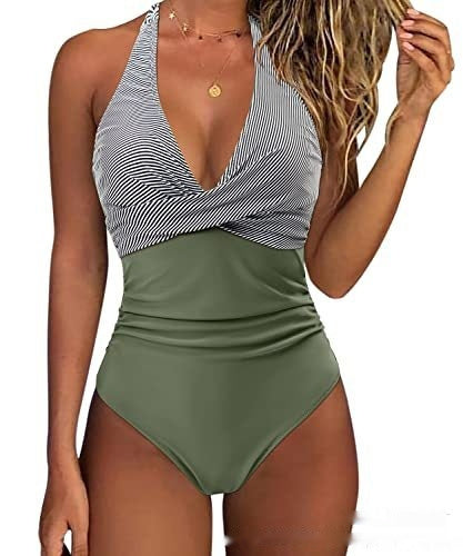 One-piece Halter Push-up Swimsuit