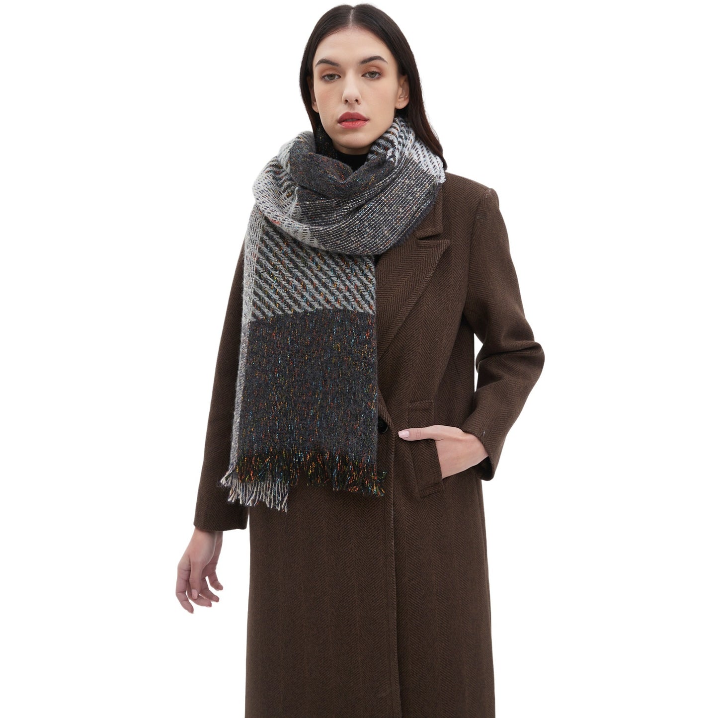 Large Plaid Scarf Shawl