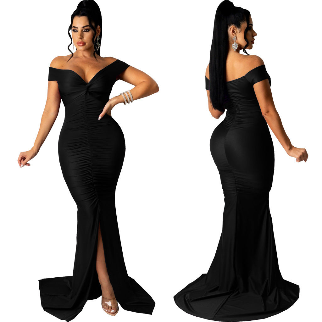 V-neck Tight Dress
