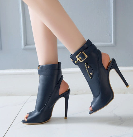Peep-toe Sandal Boots