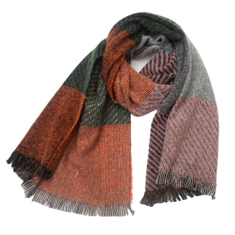 Large Plaid Scarf Shawl
