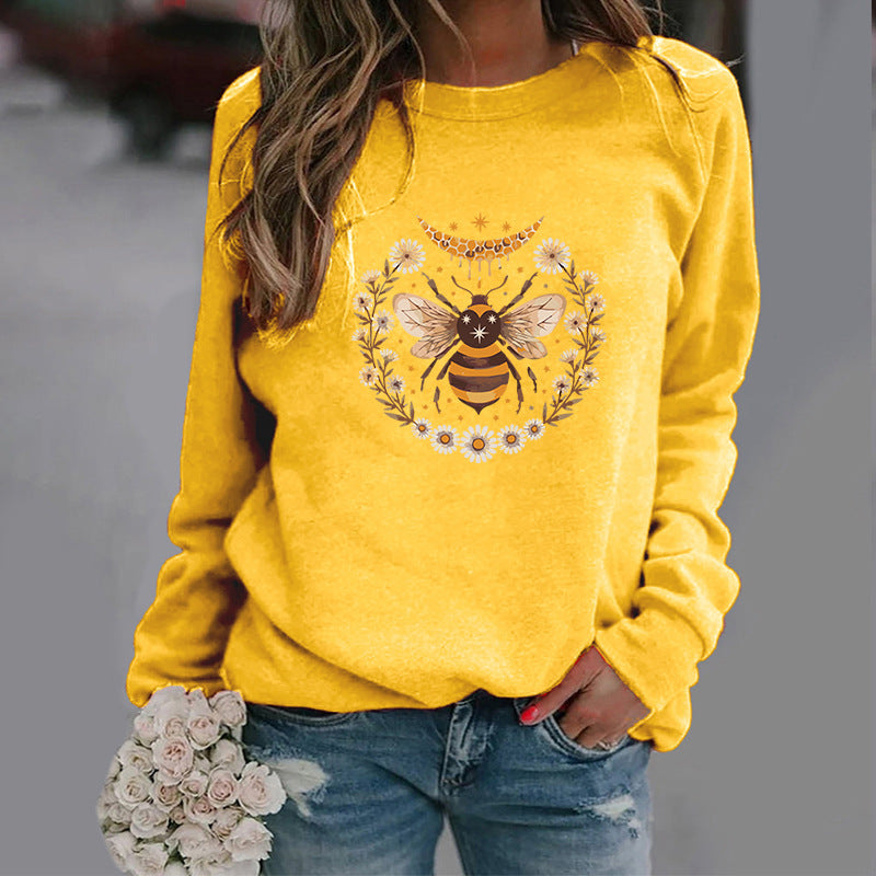 Moon Bee Trendy Round Neck Sweater