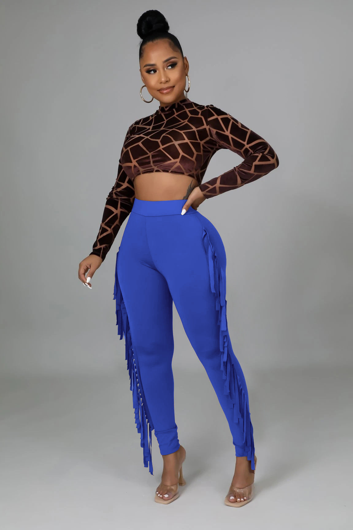 High Waist Tassel Pants